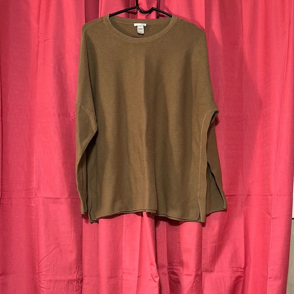 J. Jill Brown Crew Neck Sweater